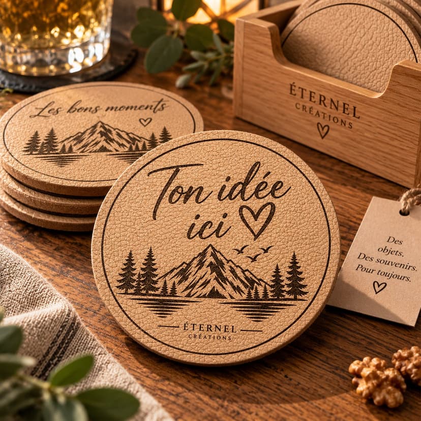 Lot de 4 sous-verres personnalisés